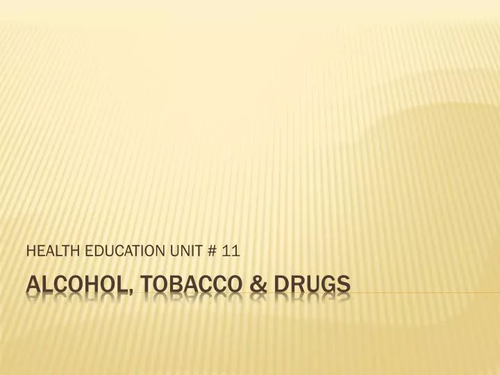 health education unit 11