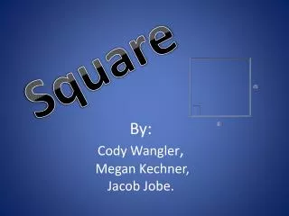 By : Cody Wangler , Megan Kechner, Jacob Jobe.