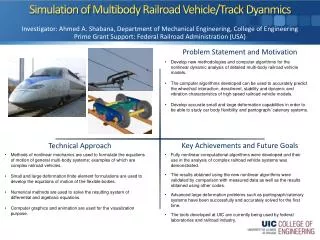 Simulation of Multibody Railroad Vehicle/Track Dyanmics