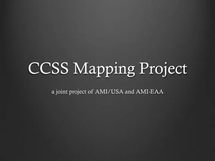 ccss mapping project