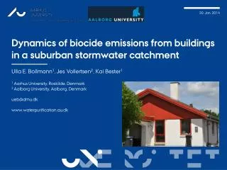Dynamics of biocide emissions from buildings i n a suburban stormwater catchment