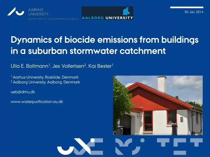 dynamics of biocide emissions from buildings i n a suburban stormwater catchment