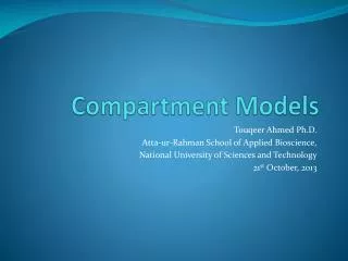 Compartment Models