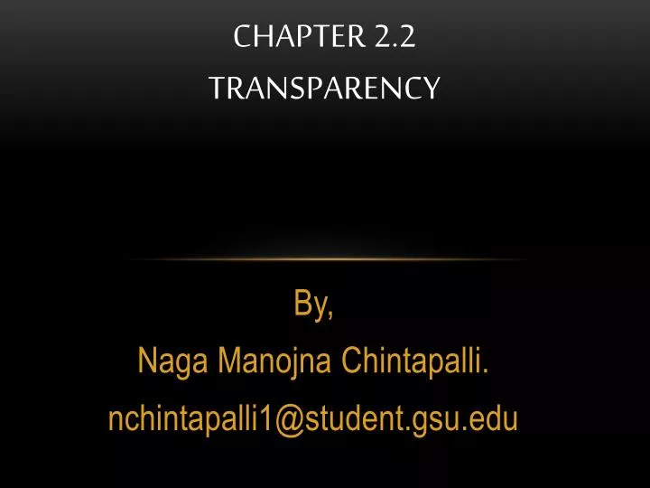 chapter 2 2 transparency