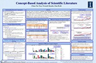 Concept-Based Analysis of Scientific Literature Chen- Tse Tsai, Gourab Kundu , Dan Roth