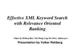 Effective XML Keyword Search with Relevance Oriented Ranking