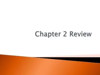 Chapter 2 Review