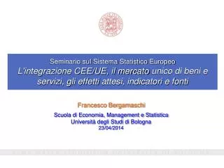 Francesco Bergamaschi Scuola di Economia, Management e Statistica