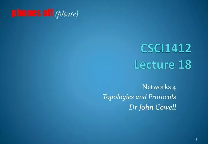 csci1412 lecture 18