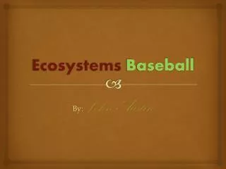 Ecosystems Baseball