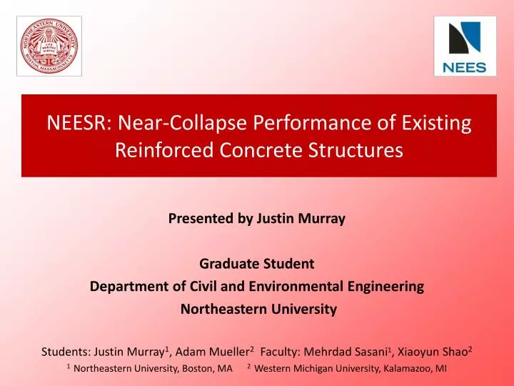 neesr near collapse performance of existing reinforced concrete structures