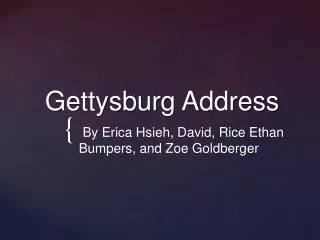 Gettysburg Address