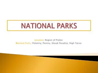 NATIONAL PARKS