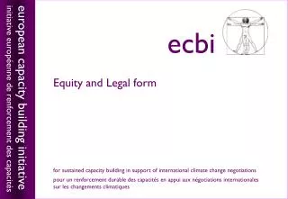 Equity and Legal form