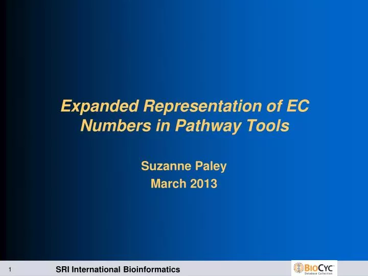 expanded representation of ec numbers in pathway tools