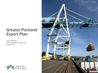 Greater Portland Export Plan