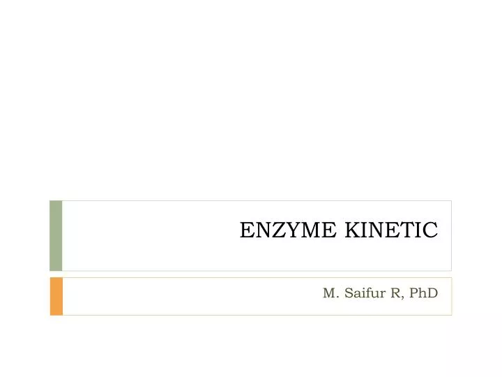 enzyme kinetic