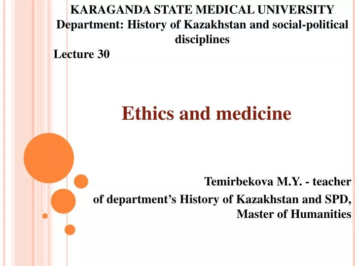 ethics and medicine