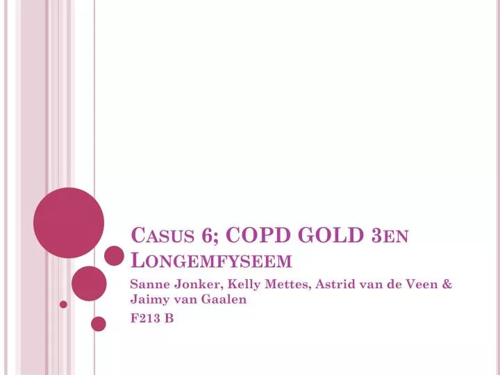 casus 6 copd gold 3en longemfyseem