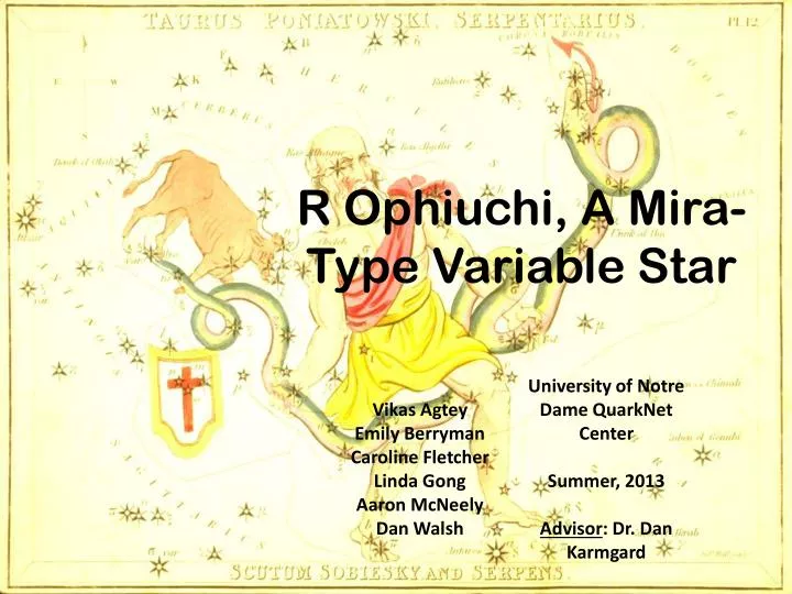 r ophiuchi a mira type variable star