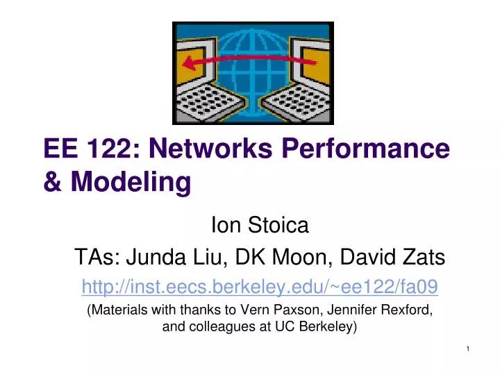 ee 122 networks performance modeling