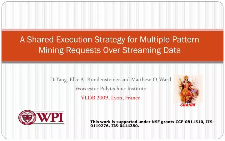 a shared execution strategy for multiple pattern mining requests over streaming data