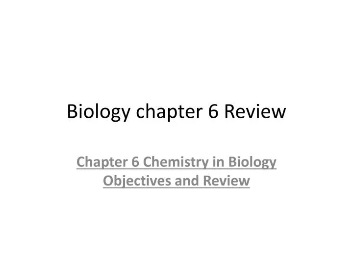 biology chapter 6 review