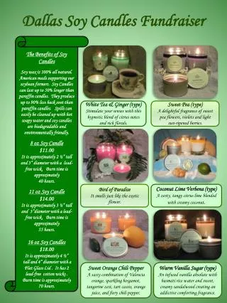 Dallas Soy Candles Fundraiser