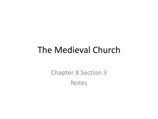 the medieval church