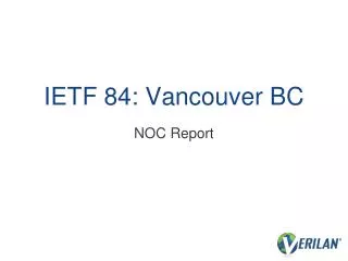 IETF 84: Vancouver BC