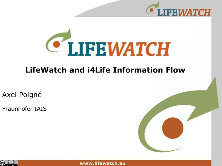 lifewatch and i4life information flow axel poign fraunhofer iais