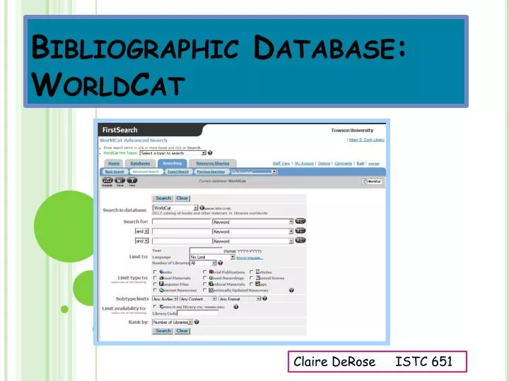 bibliographic database worldcat