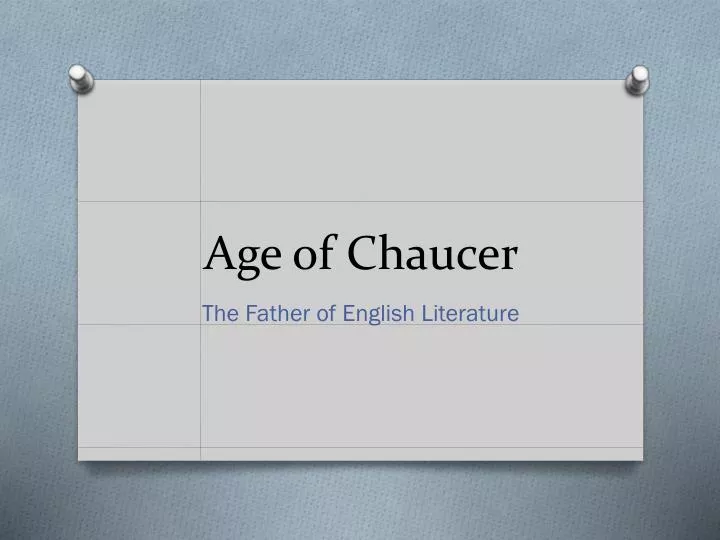 age of chaucer