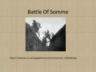 Battle Of Somme