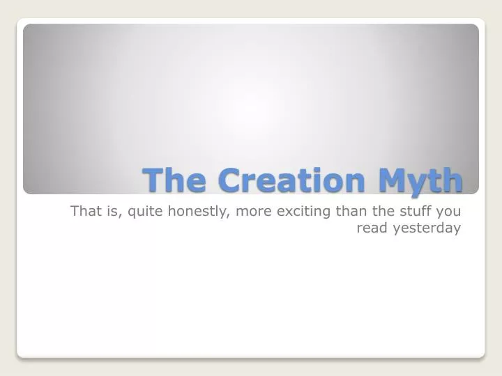 the creation myth