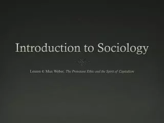 Introduction to Sociology