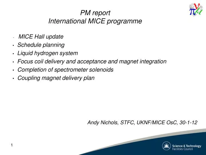 pm report international mice programme