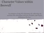 Character Values within Beowulf - slide 1