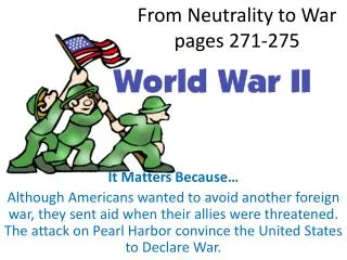 From Neutrality to War pages 271-275