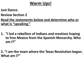 warm ups
