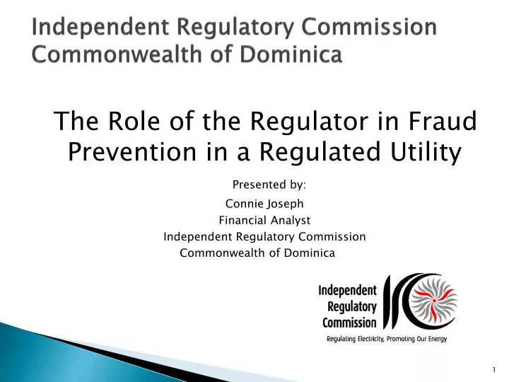 independent regulatory commission commonwealth of dominica