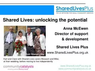 Shared Lives: unlocking the potential Anna McEwen Director of support &amp; development