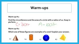 warm ups