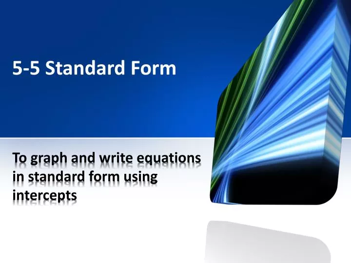 5 5 standard form