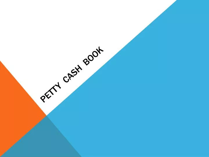 petty cash book