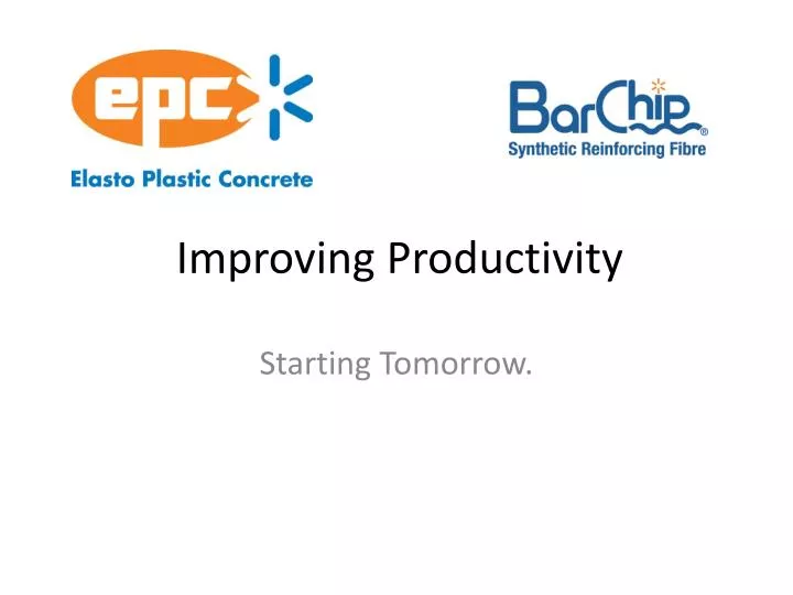 improving productivity