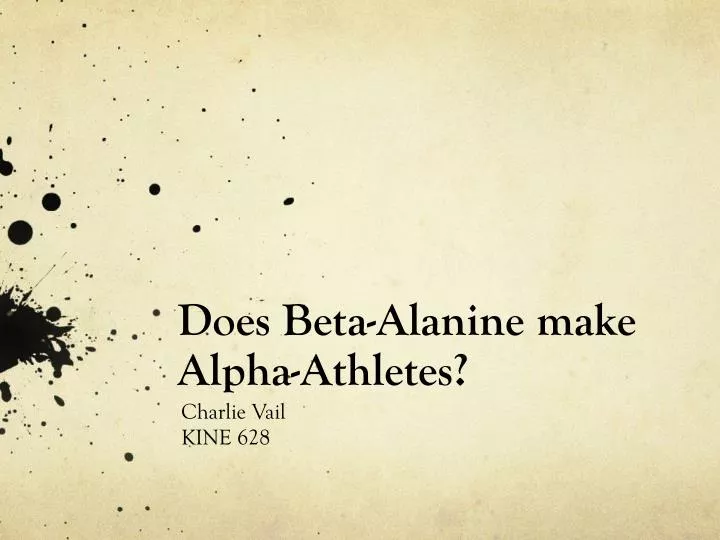 does beta alanine make alpha athletes