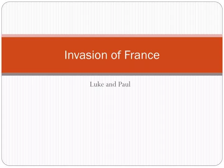 invasion of france