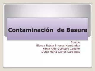 contaminaci n de basura