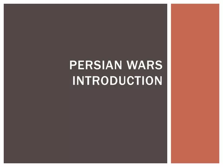 persian wars introduction